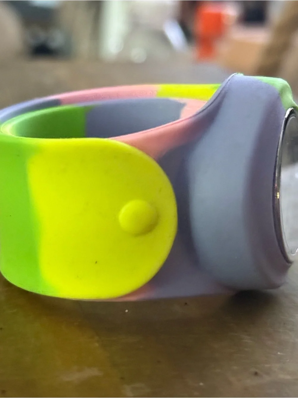 Finesse multicolor silicone slap band analog watch